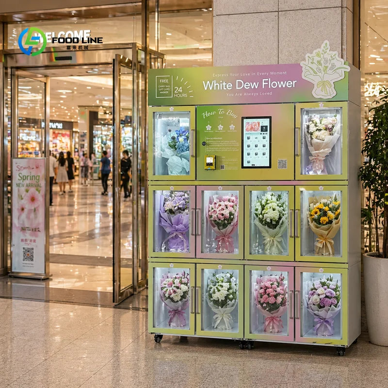 Customized Smart Automatic Flower Vending Machine for Sale Fresh Bouquet Dispenser Wholesale Price Buy Floral Kiosk