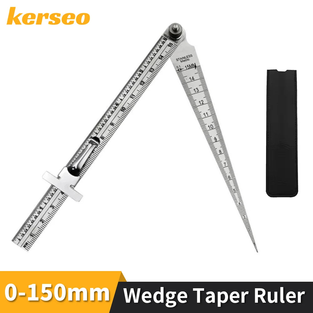 Welding Taper Feeler Gauge Wedge Taper Ruler Stainless Steel Depth Ruler Hole Inspection For Measurement Tool 0-150mm