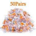 10/20/50Pairs Anti Noise Earplugs Work Study Sleep Travel Aircraft Noise Reduction Soft Foam Earplugs Separately Packaged