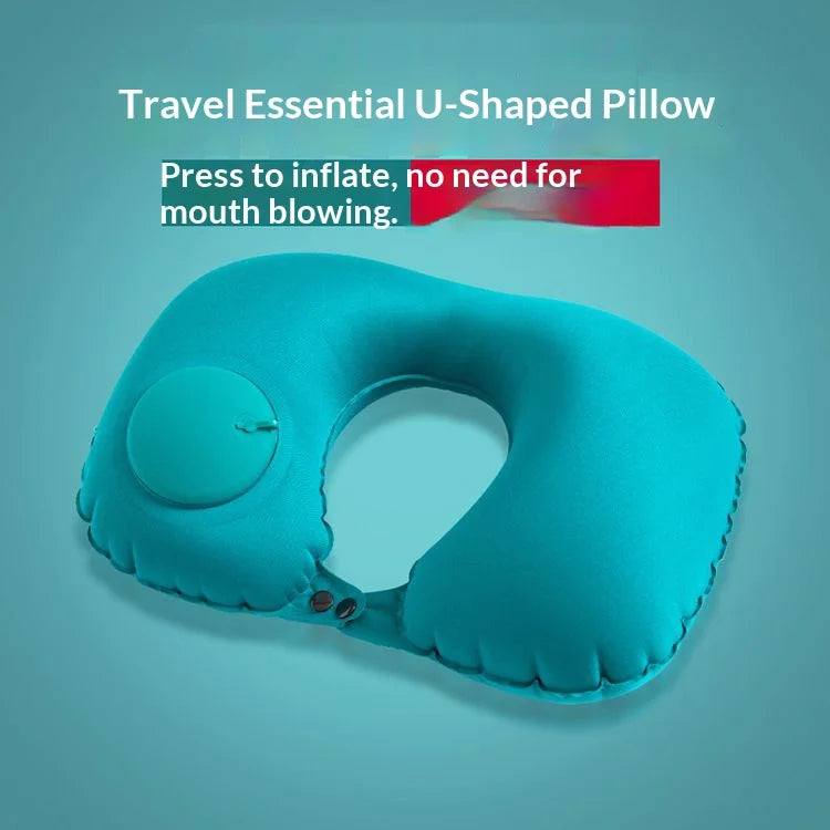 Travel Compression Inflatable Pillow Square Pillow Outdoor Portable Foldable Cushion Waist Support Inflatable U-shaped Pillow