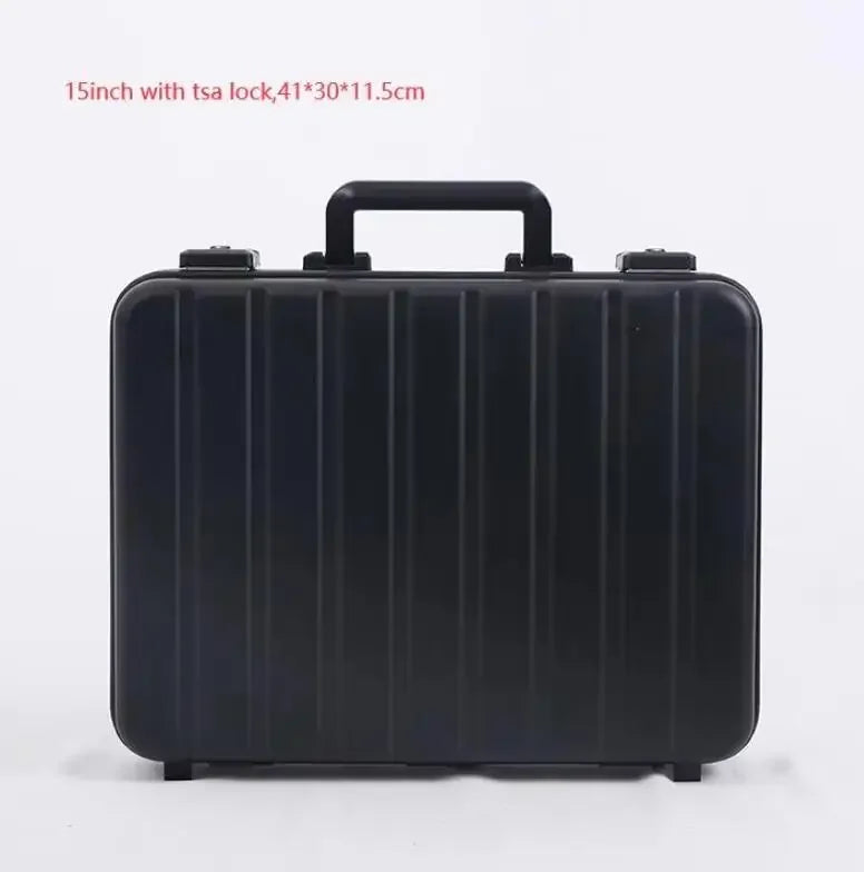 13”15 Inch New Aluminum Briefcase Toolbox Laptop case Business Box With Lock