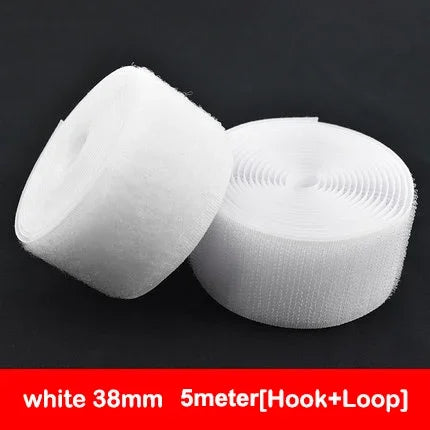 5Meters/Lot 16-100mm Black White Non-Adhesive Fastener Tape Hook and Loop Tape No Glue DIY Sewing Accessories Magic tape
