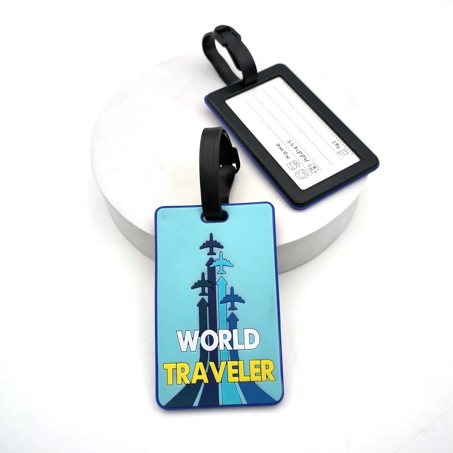 1PCS Creative Aircraft Baggage Tag Cute Travel Accessories Luggage Tag Silica Gel Suitcase ID Addres Holder Boarding Tag