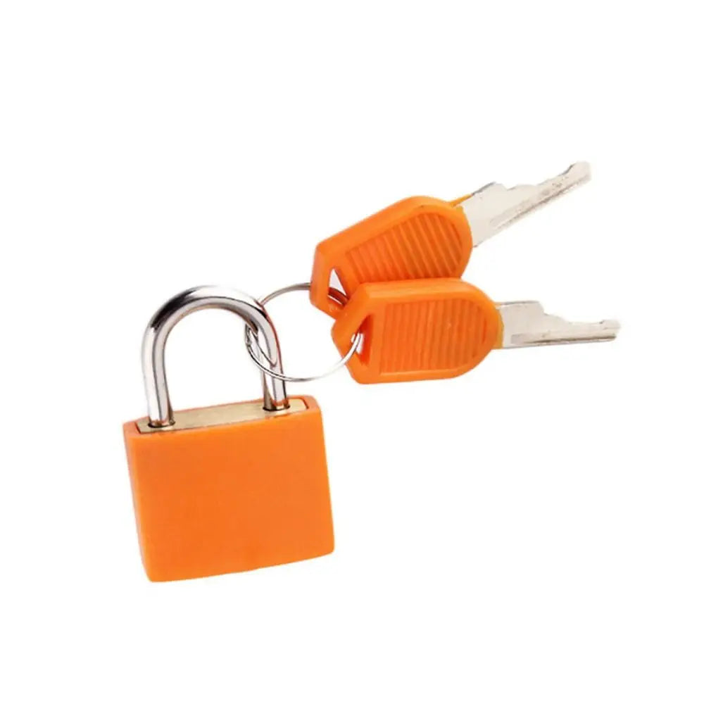 Small Mini Travel Supplies Home Ornament Suitcase Padlock Strong Steel Cabinet Door Bookbag Small Luggage Lock with 2 Keys