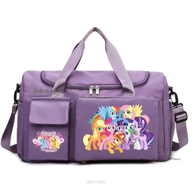 New My Little Pony Gym Bag Compartment Luggage Bag for Men Women Foldable Waterproof Lightweight Yoga Gym Sports Bag