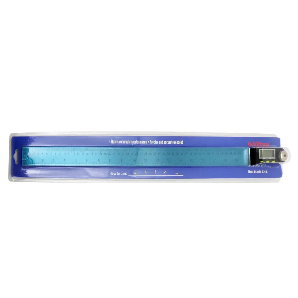 20Inches/500mm Digital Angle Ruler and Stainless Steel Digital Angle Finder Precision Angle Measuring Tool