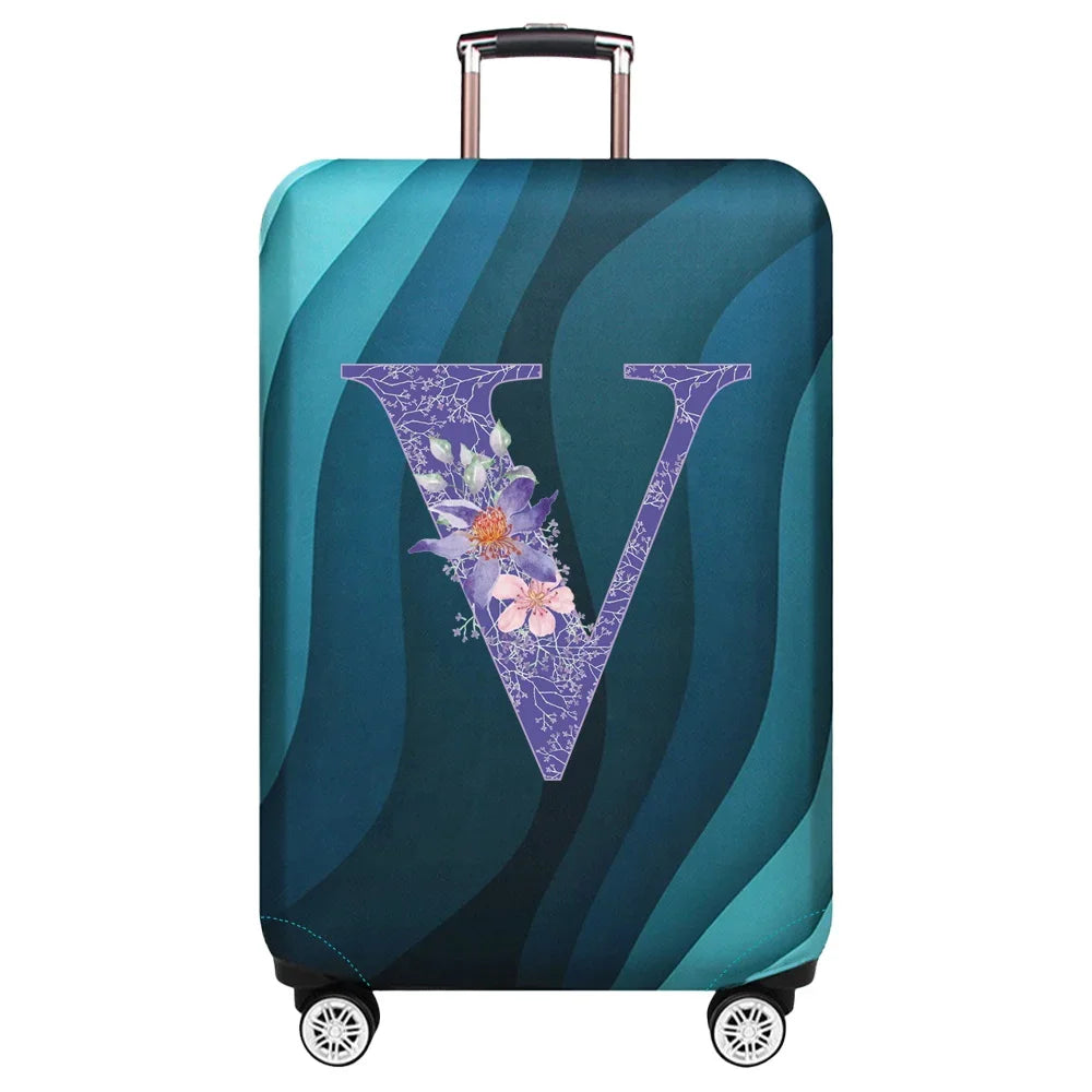 Luggage Covers 18-32inch Protector Travel Luggage Suitcase Protective Cover Stretch Dust Covers Print Purple Flower Series