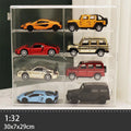 1/32/64 Transparent Acrylic Car Model Display Cabinet 8 Lattice Dustproof Storage Box Hot Wheels Matchbox Toy Storage Box