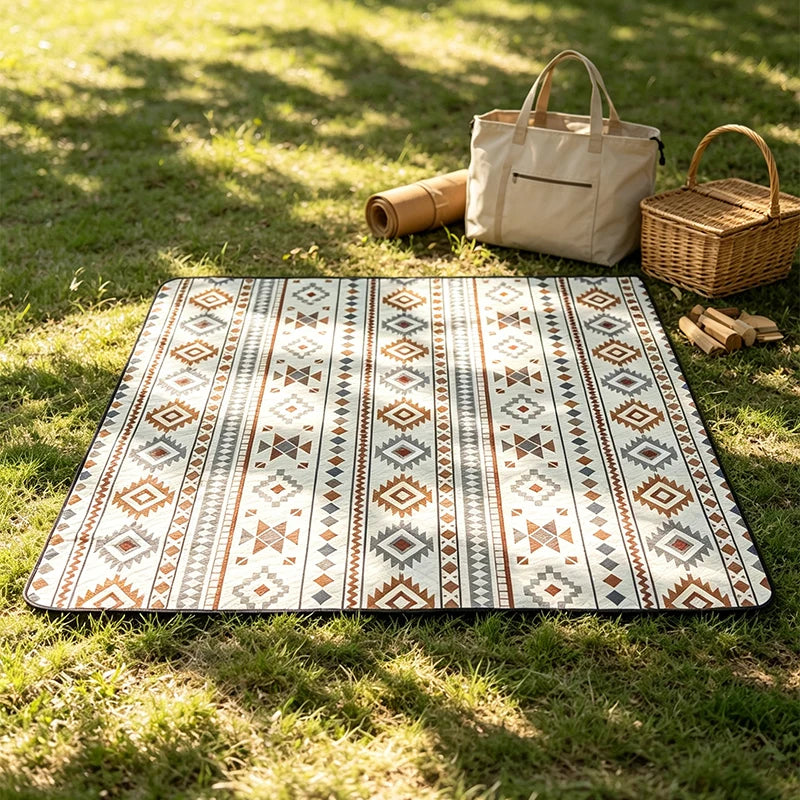 300x300cm Waterproof Picnic Mat Large Beach Blanket Machine Washable Outdoor Beach Mat With Carrying Handle For Camping Beach