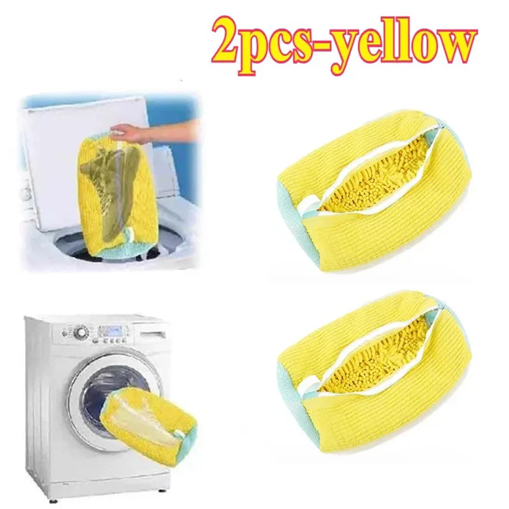 1-6PCS Washing Shoes Bag Cotton Laundry Fluffy Fibers Easily Remove Dirt Washing Bags Anti-Deformation Shoes Clothes Organizer