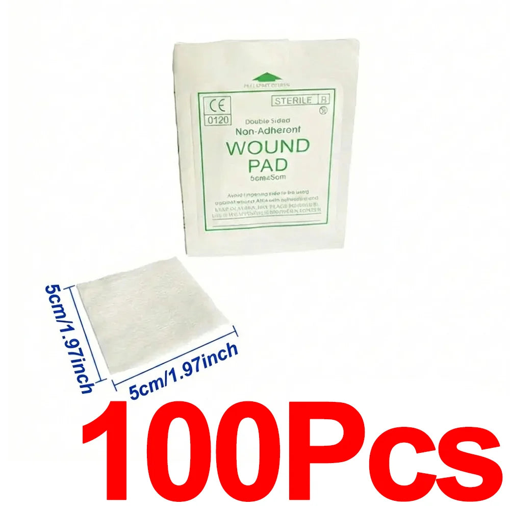 Emergency Hemostatic Pads Nonwoven Gauze Dressing 5x5cm Blood Absorption Wound Care First Aid Medical Cover