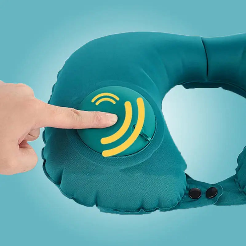 2025 New Inflatable Pillow Travel Portable Neck Protection Pillow Press Inflatable U-shaped Pillow Travel Storage Neck Pillow