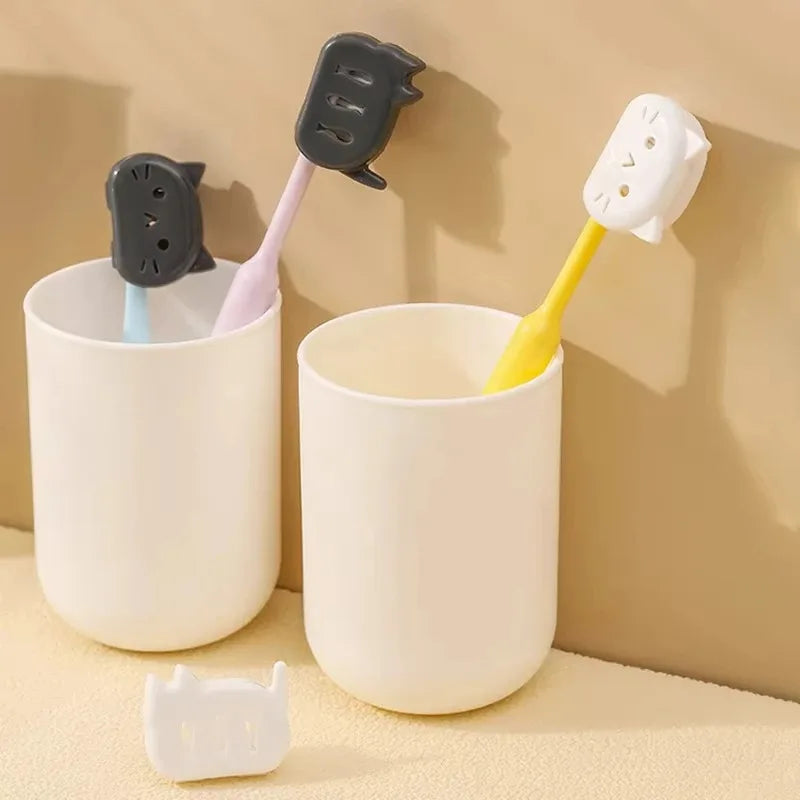 4Pcs Cat Toothbrush Cover Travel Toothbrush Case Cute Kitty Toothbrush Head Protector Portable Hygienic Storage Box for Toothb
