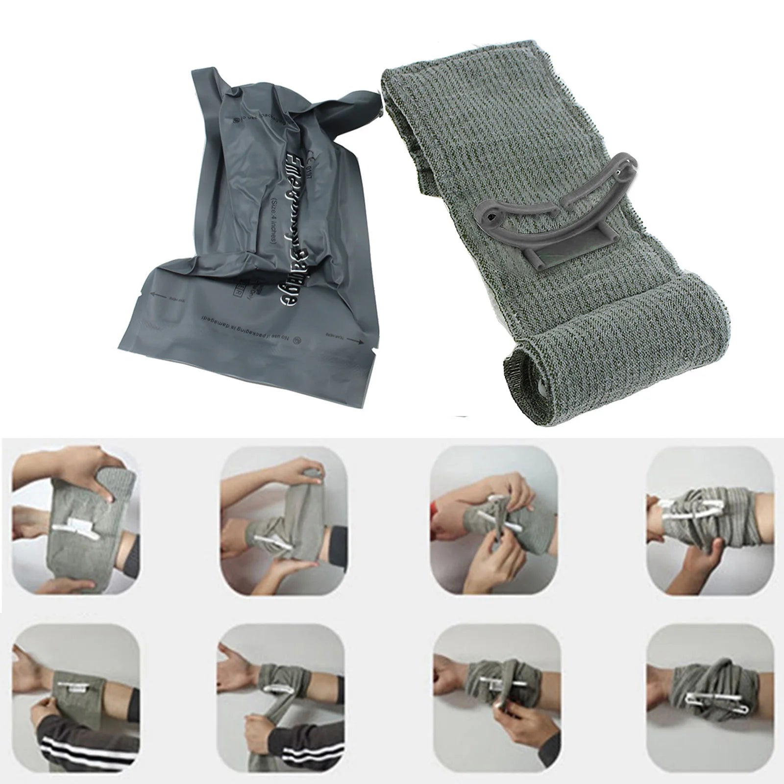 10-1PC Israeli Bandage 4/6Inch Emergency Compression Bandage Wound Dressing Combat Compression Tactical Trauma First Aid Medical