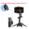 MEUYAG 2026 New Multifunctional Magnetic mini Selfie Stick with 360° Rotation Wireless Bluetooth Control Magnetic Phone Holder