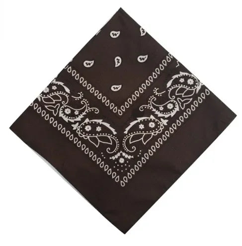 1/2PCS Fashion Hip Hop 100% Cotton Bandana Square Scarf 55cm*55cm Black Red Paisley Headband Printed For Women/Men/Boys/Girls