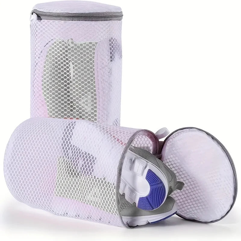 2pcs Shoes Washing Bags, Sneaker Mesh Washing Bag, Shoe Cleaning Laundry Bag, For Sneaker, Boost, Slipper