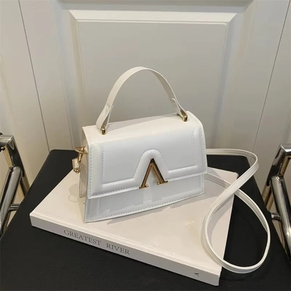 Casual Retro Shoulder Bag Candy Color Street Trend Crossbody Bag PU Material Large Capacity Ladies Handbag