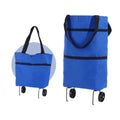1pc Foldable Handbag, Small Trolley Large Supermarket Shopping Bag, Hand-drawn Grocery Cart Portable Bag