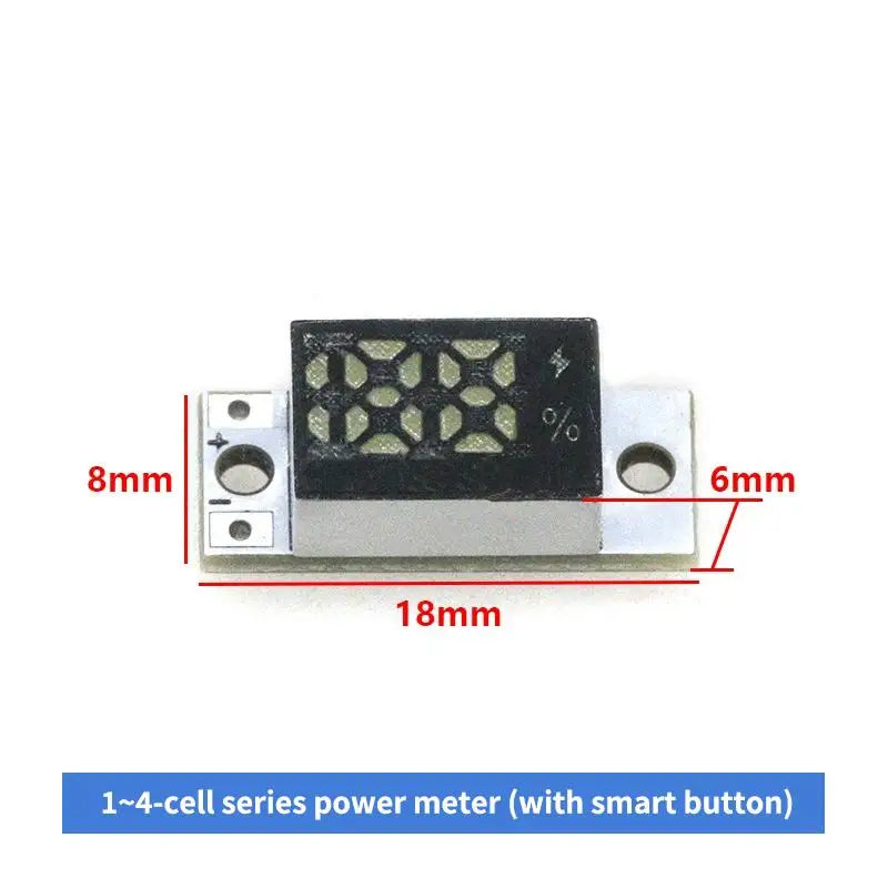 Innovative Mini Battery Level Indicator for 1-4S Lithium Batteries with User-Friendly Smart Button Feature