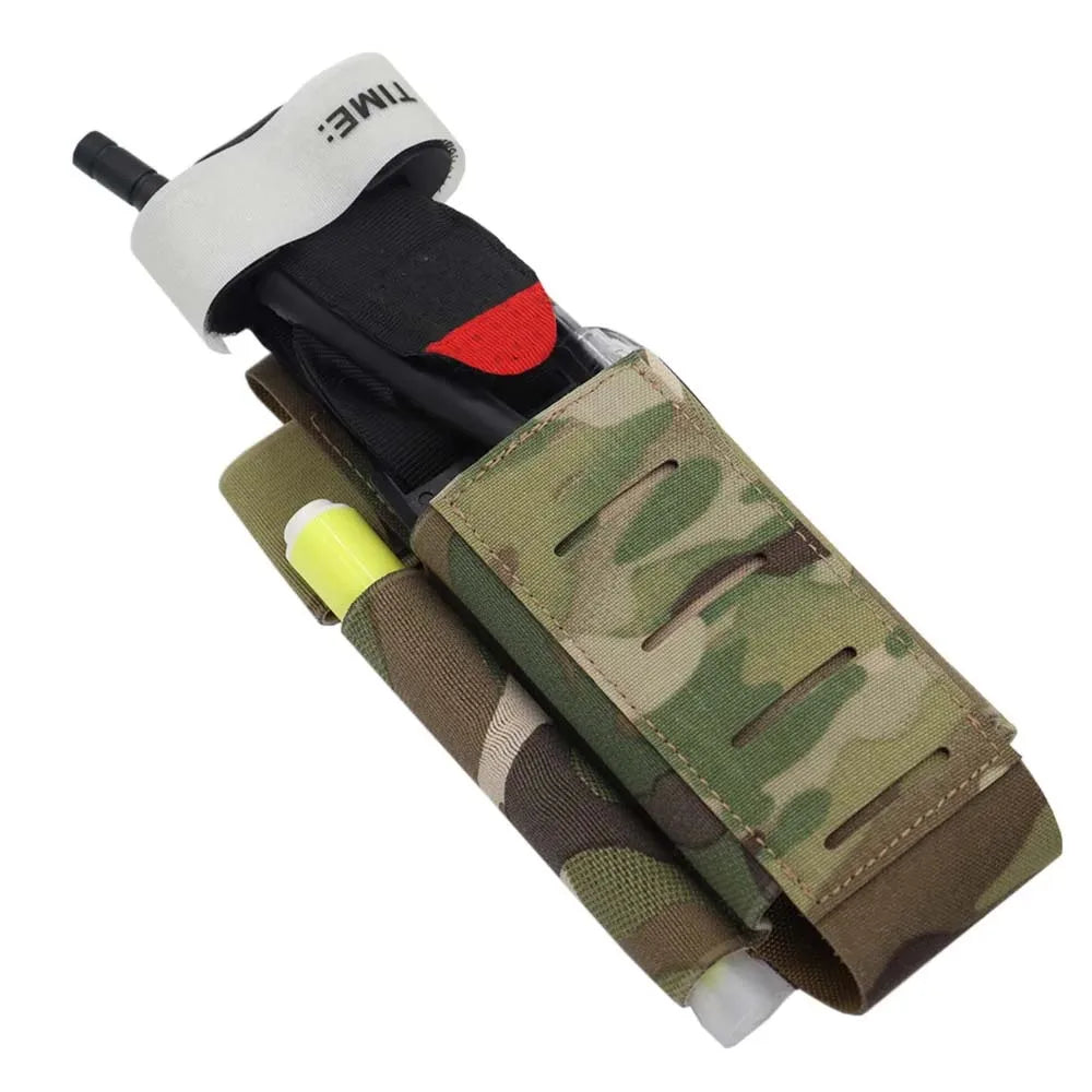 Outdoor Tactical Tourniquet Pouch TQ Holder Quick Deploy Trauma Kit Storage With Hook Loop Panel For Airsoft Combat Hunting Vest