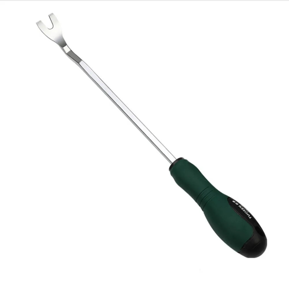 Multi-purpose Pry Bar Rubber-coated Handle Anti Slip Nail Removal Tool Durable Door Panel Buckle Extractor