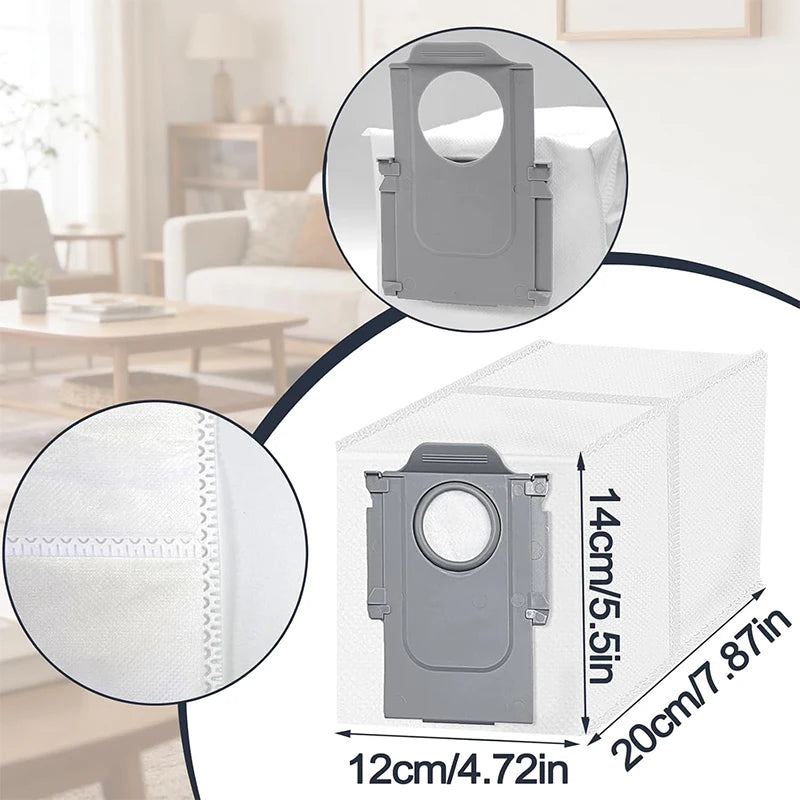 For Roborock Saros 20 Sonic/S10 MaxV Ultra Robot Vacuum Accessories Dust Bags Replacement Parts
