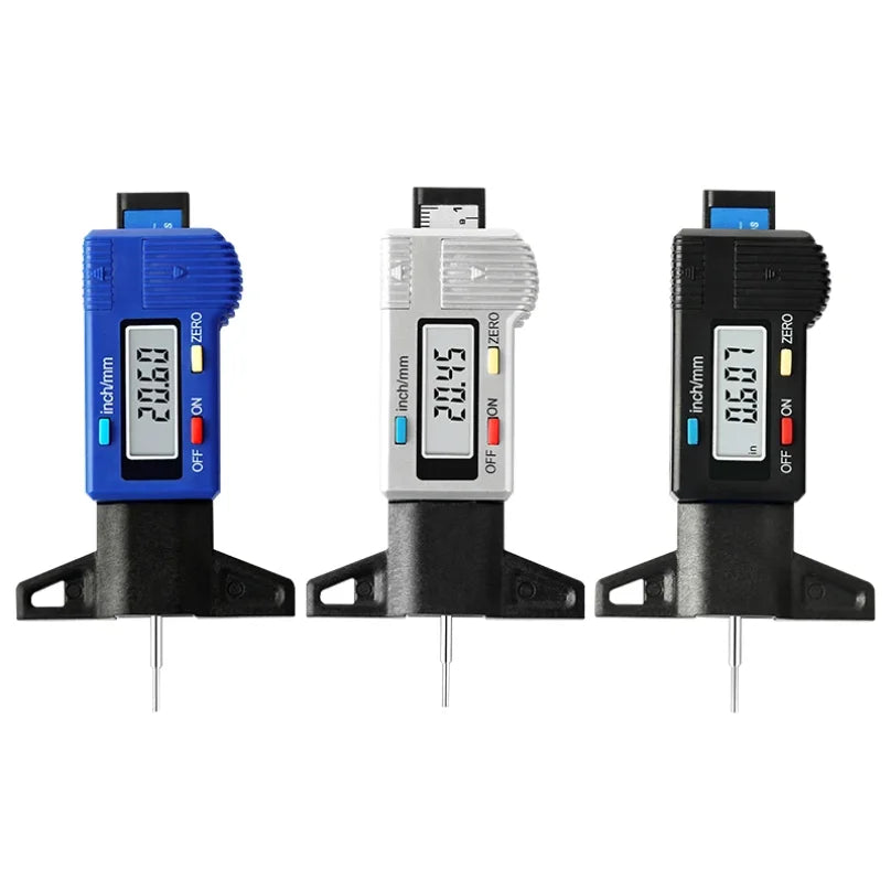 Digital Tread Depth Gauge For Car Tyre Tire Meter Thickness Gauges Automobile Tire Wear Detection Measuring Tools Depth Caliper