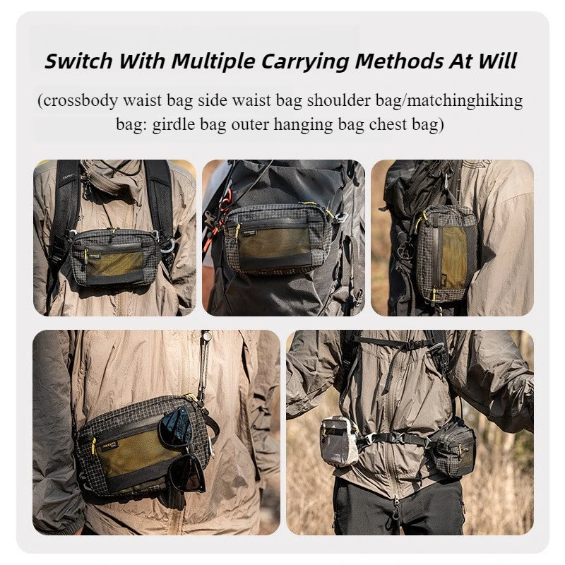 Hikeman Outdoor Sports Waist Bag UHMWPE Fanny Pack for Hiking Camping Cycling Accessories Package Phone Storage Bags Camp Gears