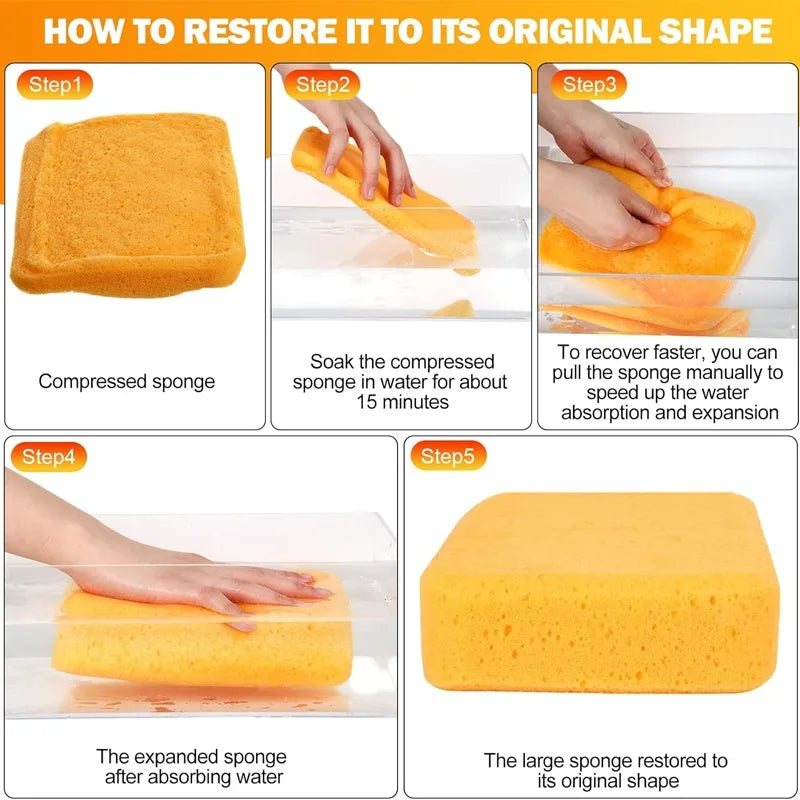 High Density Foam Cleaning Block Car Wash Sponge Wax Pad Multipurpose For Auto Paint Household Kitchen Grout Care Utility Tool
