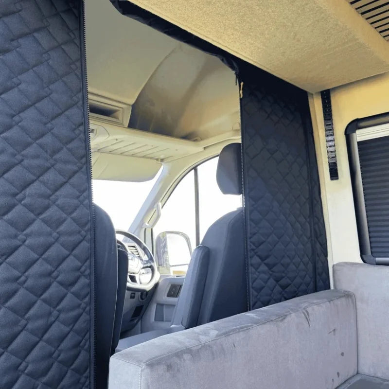 Insulated Cab Divider Curtain For Fiat Ducato Peugeot Boxer for Citroen Relay Ram Promaster Blackout Privacy Curtain All Season
