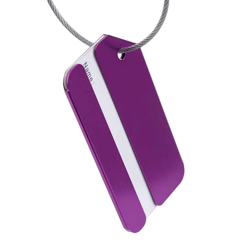Luggage Tags for Suitcases Fashion Solid Color Women Men Suitcase Bag Label Tag Name ID Address Portable Travel Accessories