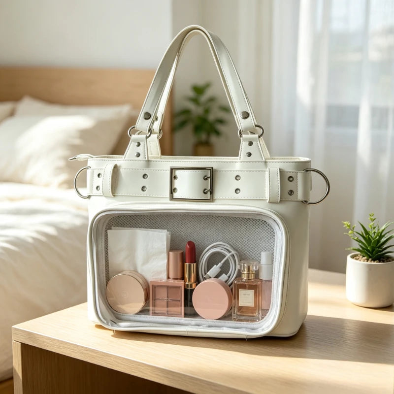 1pc Hidden Pocket Handbag Fashionable Girl Pain Bag Multi-purpose Household Storage Handbag