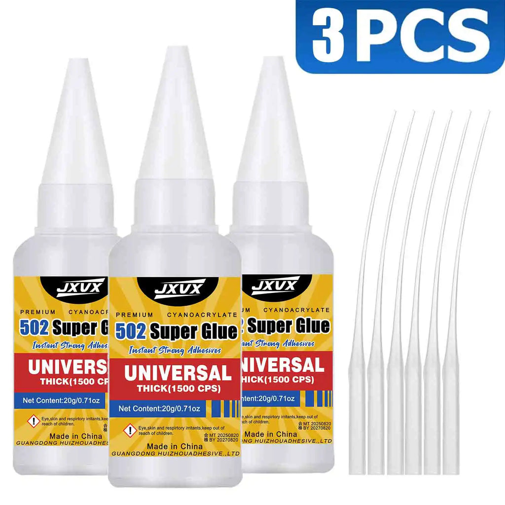 15PCs 502 Super Strong Glue Sticks All Instant Adhesive Very Strong Adhesives Seconds Cianoacrylate Epoxy Cyanoacrylate Forte Tails Tapes for Hard Plastics, Crafts, Ceramics, Wood,Frame, Leather, Metal, Strong Bonding