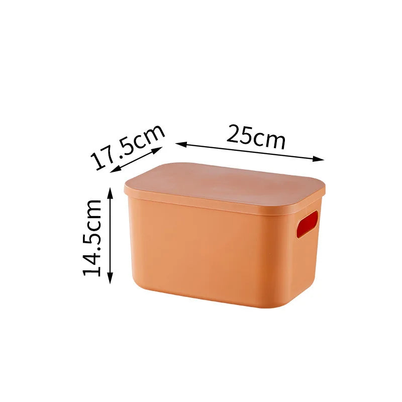 Colorful Plastic Organizers Storage Box With Lid For Toys Underwear Sock Jewelry Lipstick Container Stackable Baskets Bins