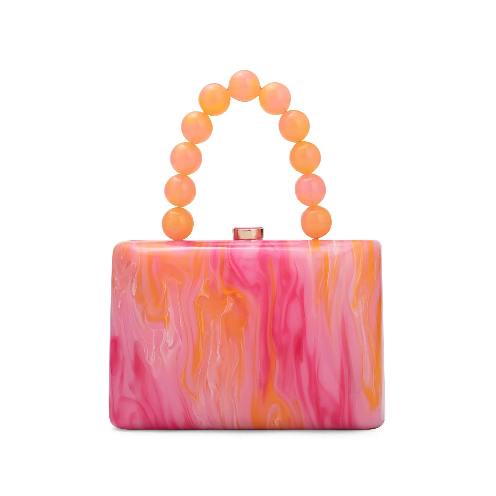 Beading Handbag Marble Acrylic Luxury Box Clutch Evening Bags Dinner Dress Purse Festival Gift Wedding Party Chain Shoulder Bag