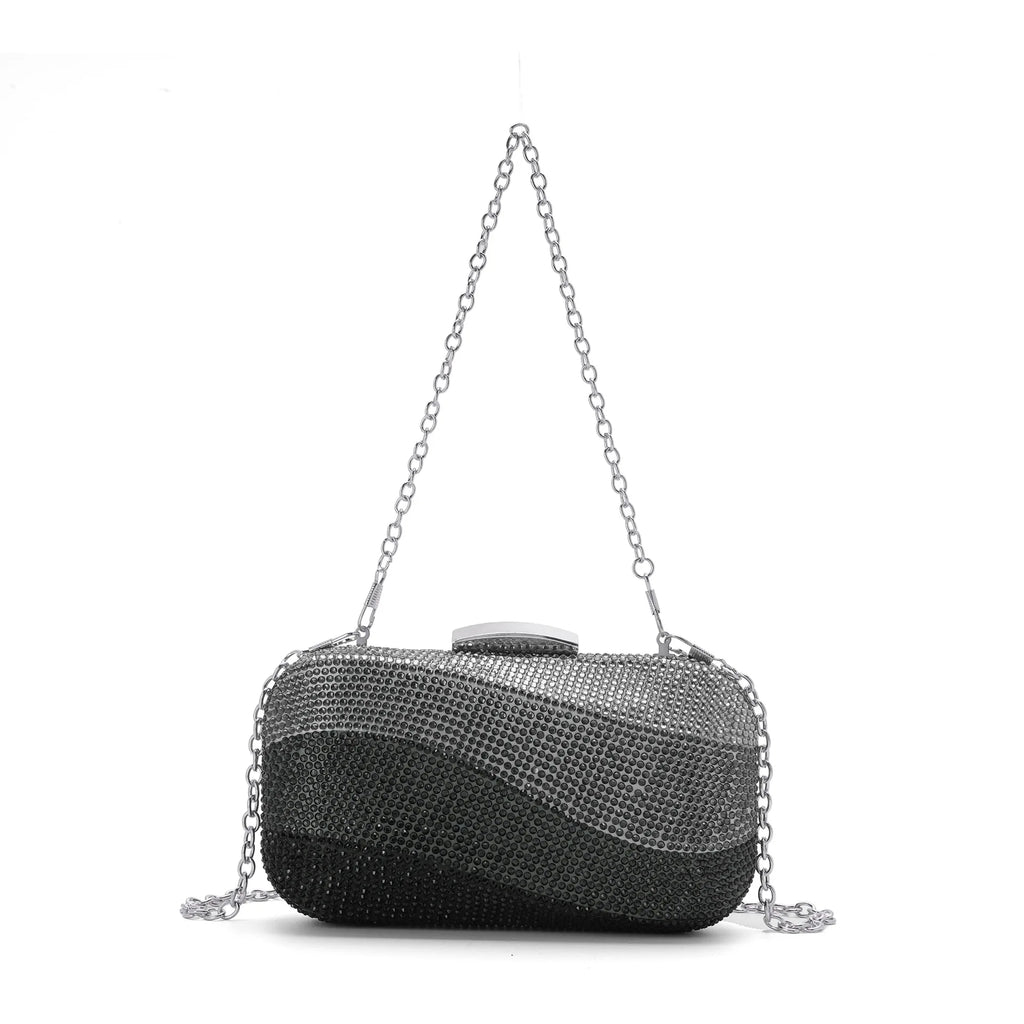 Colorful Rainbow Colors Diamond Evening Purse Wedding Party Crystal Clutch Wallet Bag Banquet Gala Dinner Female Handbag