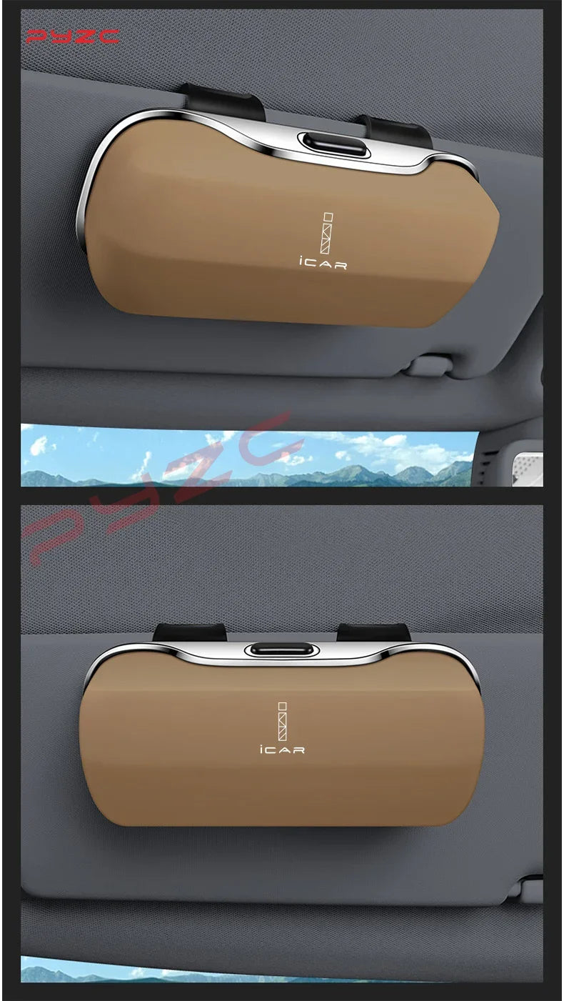 Chery ICAR 03 Jaecoo 6 V23 03T Ik122t J6 J7 Accessories Car Visor Sunglasses Glasses Case Glasses Holder Clip Box