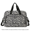 Fashionable Leopard Printing Travel Bag, Large Capacity Sports Gym Tote Bags for Women,Weekend Overnight Duffel Shoulder Bag