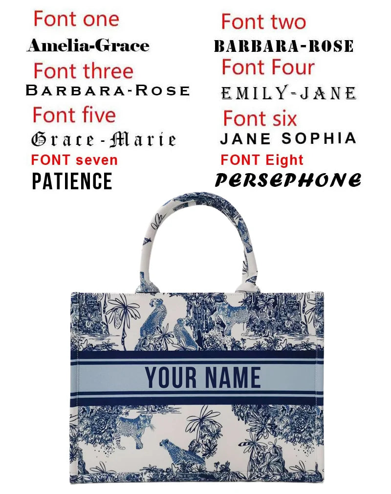 2026 New Personalized Custom Women's Tote Bag, Canvas Printed Handbag, Large Capacity Beach Bag
