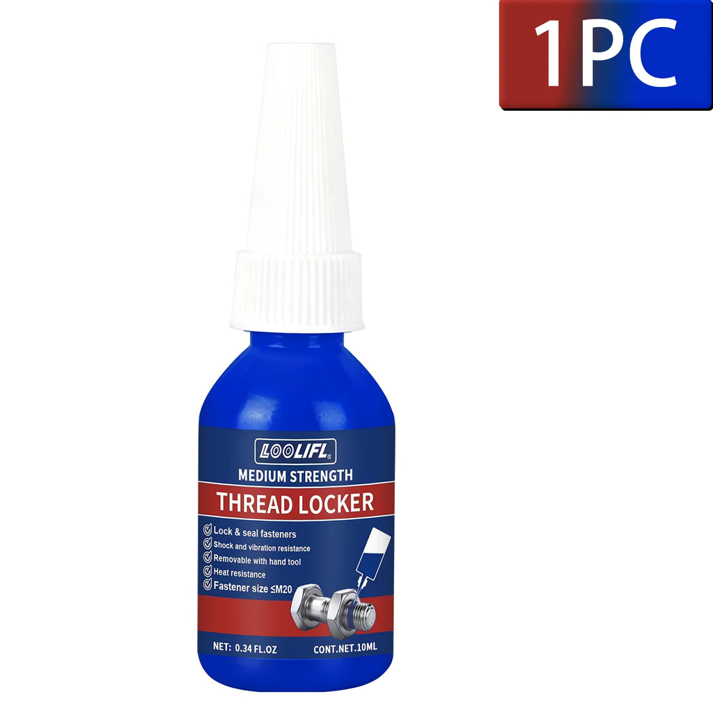 50ML 243 Blue Medium Strength Threadlockers,Universal Thread Adhesives,For All Metal Threaded Components,Removable Waterproof