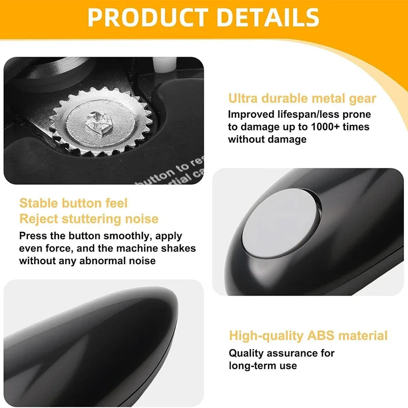 Electric Can Opener Tin Opener Hand Free for Arthritis Hands Automatic Can Openers with One Touch Switch Button Kitchen Tool
