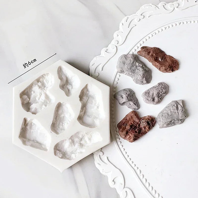 Rock Brick Wall Texture Fondant Silicone Molds Wood Grain Tree Bark Silicone Impression Mat Cake Decoration Baking Accessories