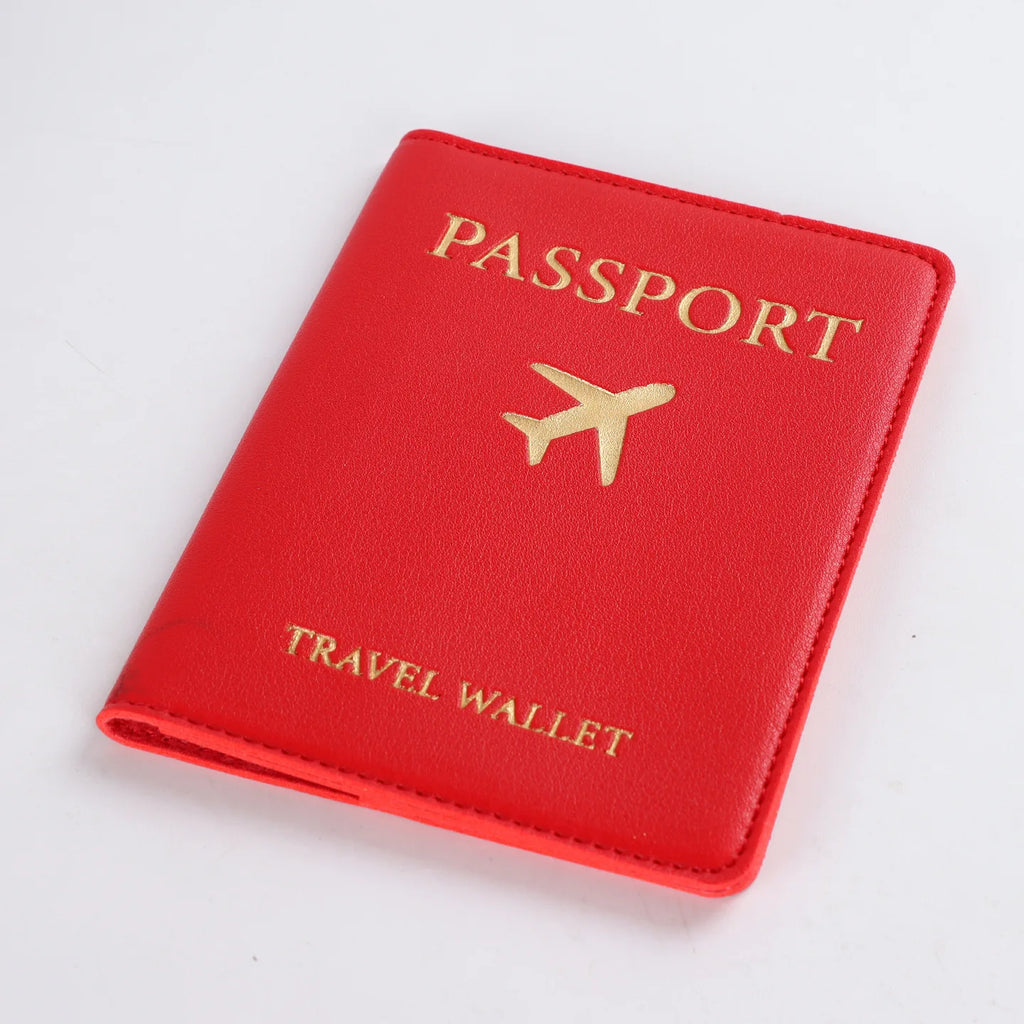 Fashion Leather Passport Holder Travel Wallet for Women Men Simple Wedding Gift Card Cover Hot Sale