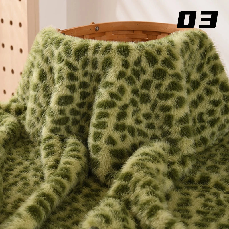 Eco-Friendly Faux Mink Fur Fabric 50x160cm Deer Zebra Leopard Animal Print DIY Craft Material for Clothing Bags Dolls