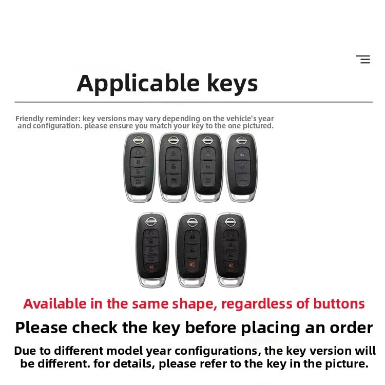 3 Buttons Car Remote Key Case Cover Shell for Nissan Teana Qashqai X-Trail Kicks Tiida for Infiniti Car Keyring
