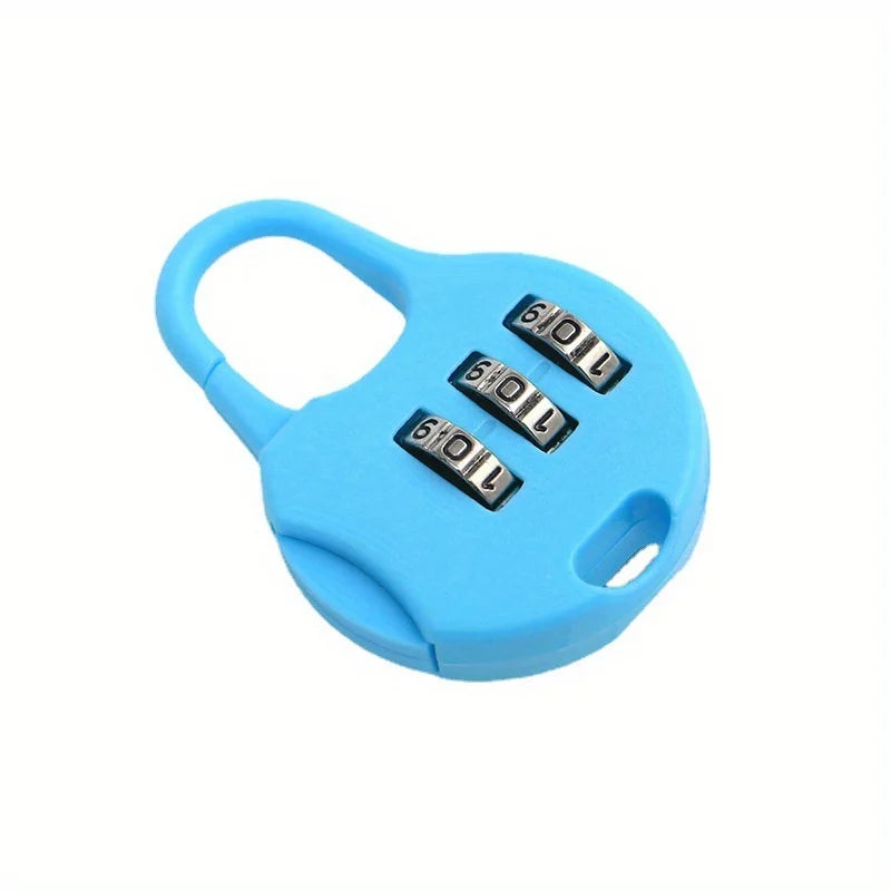 4/8pcs Random color Mini 3 Dial Digit Combination Suitcase Luggage Security Password Code Lock Padlock Travel Padlock