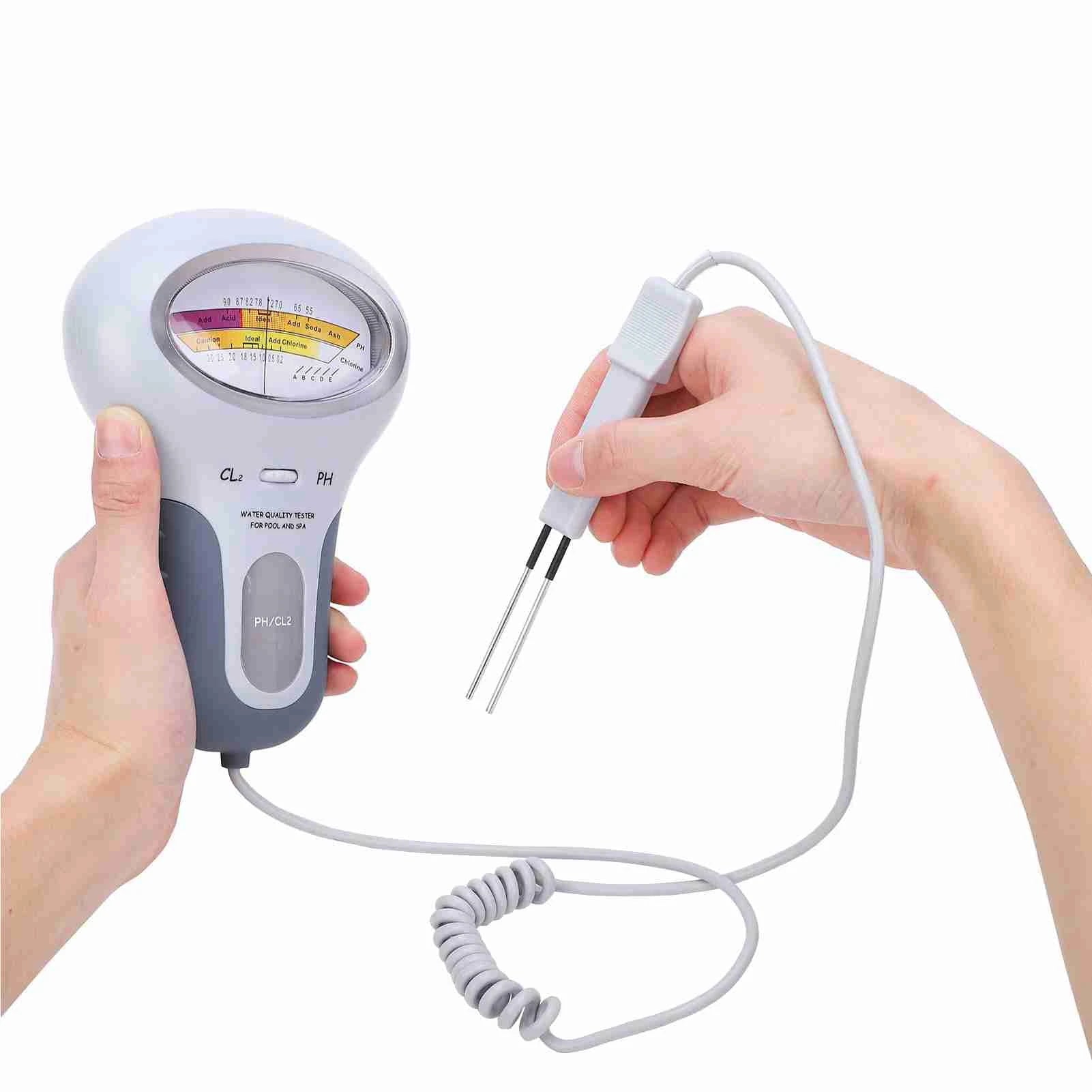 Chlorine Tester Chlorine PH Tester For Swimming Pool Spa PC‑102 Water Quality Analyzer With Probe Water Quality Analyzer