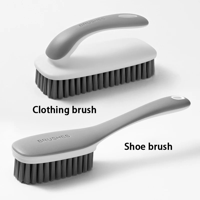 2Pcs Shoe and Laundry Brush Set Soft-Bristle Household Brush Multifunctional Cleaning Shoe Brush