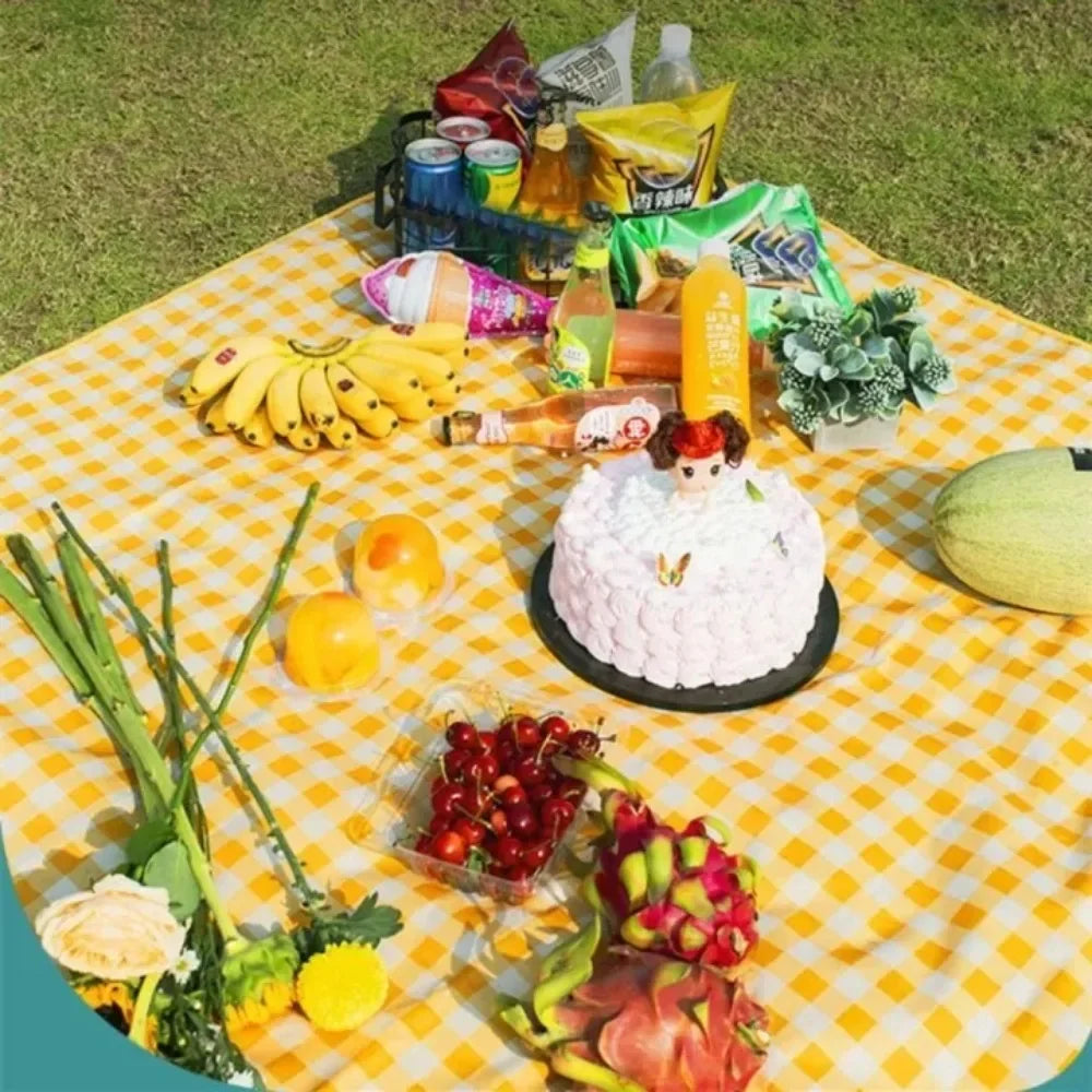 Portable Waterproof Polyester Picnic Mat Lightweight Picnic Blanket Beach Mat Multi-purpose Outdoor Camping Supplies